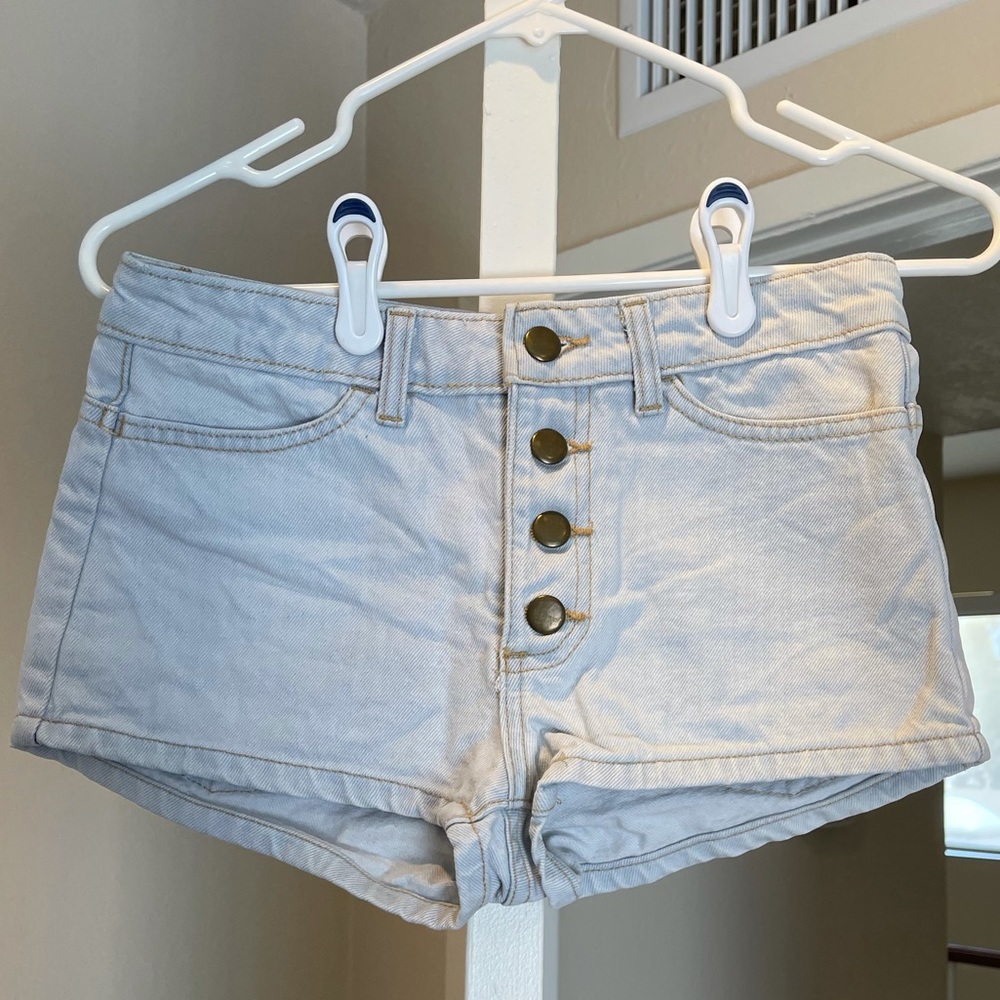 AMERICAN APPAREL Denim Mini Shorts